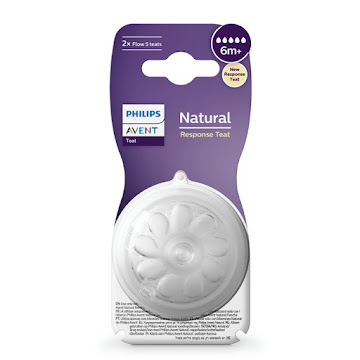 Tetina Avent Natural Response con Válvula Anticólicos Flujo 5 3m+ x 2 und  