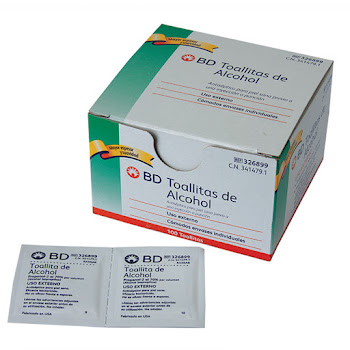 Toallas de Alcohol BD Caja x 100 und  