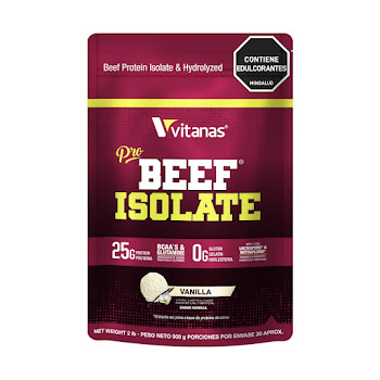 Proteína Pro Beef Isolate Sabor Vainilla Paquete x 908 gr  