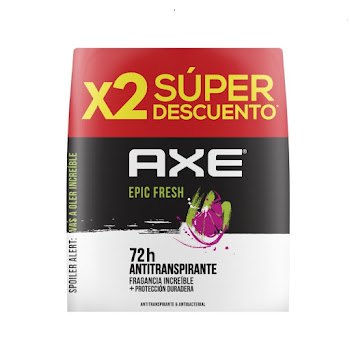 Desodorante Axe Epic   Fresh Aerosol Bipack x 152 ml  