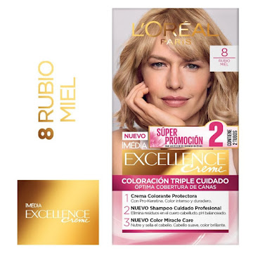 Tinte L´Oreal Excellence Creme Rubio Claro 8 x 2 und  