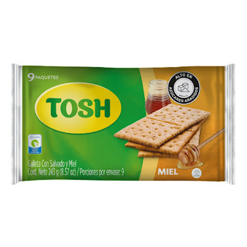 Galleta Tosh Miel   Paquete x 9 und  