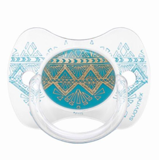 Suavinex Chupo Couture fisiológico 18 meses Azul Claro Suavinex Caja x 1  