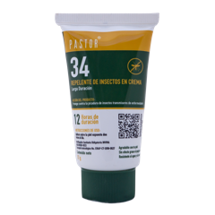 Repelente De Insectos En Crema Larga Duración Pastor 34 Familiar x 57 gr  