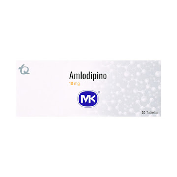 Amlodipino 10 mg MK Caja x 30 Tabletas  