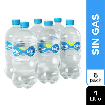 Agua Brisa sin gas   Sixpack x 1Litro c/u 