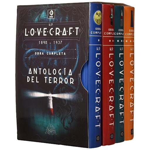 H. P. Lovecraft. Estuche 4 Tomos. Obras Completas Edimat Libro x 1.0 H.P. LOVECRAFT (4 volumenes ) -O. Completas-   Reseña: H. P. Lovecraft fue un escritor estadounidense, autor de novelas y relatos de terror y ciencia ficción. En este estuche, hemos recopilado las obr