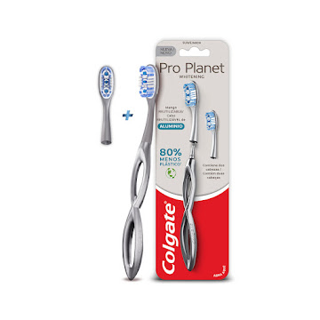 Cepillo de Dientes Colgate ProPlanet + Repuesto Suave Pack x 2 und  
