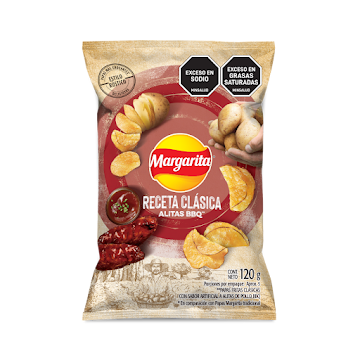 Pasabocas Margarita Papas Fritas Alitas BBQ Receta Clásica x 120 gr  