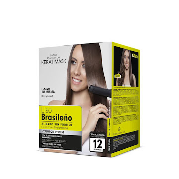 Kit Liso Brasileño Keratimask Alisado Con Ácido Hialurónico Y Keratina x 4 und  