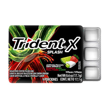 Chicle Trident Splash Fresa Limón Caja x 9 und  