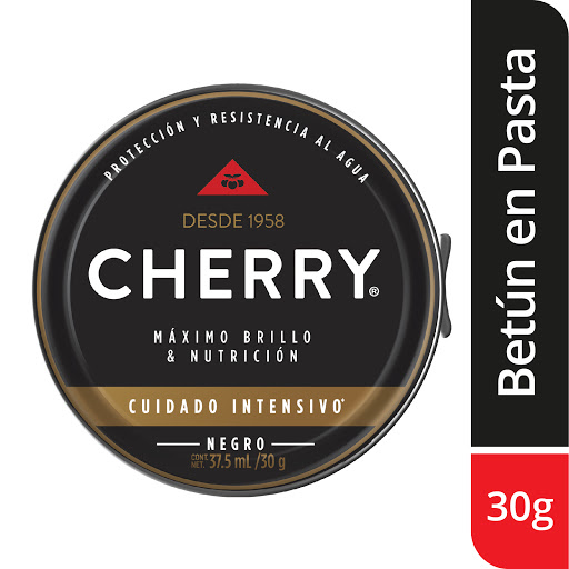 Betún Cherry Máximo Brillo Y Tratamiento Negro x 30 gr