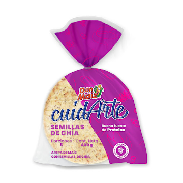 Arepa Don Maíz Con Queso Y Semillas De Chia 400 gr x 5 und  