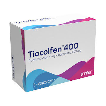 Tiocolfen 400 Tiocolchicosido + Ibuprofeno 4mg/400mg Sanfer Caja x 15 Cápsulas  