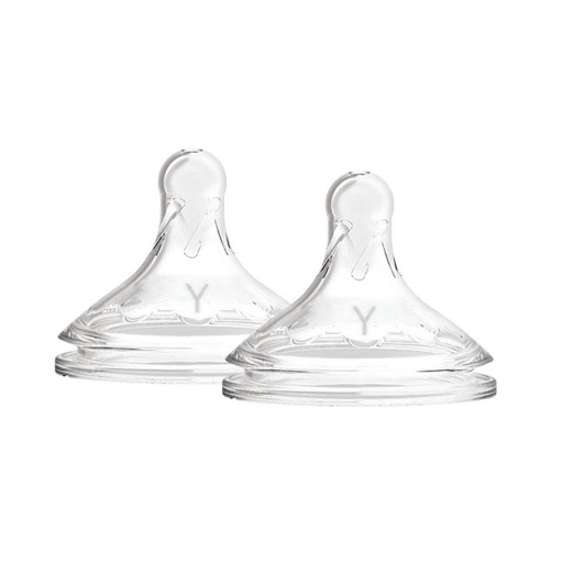 Chupo Bebe Boca Ancha Corte en Y Dr Browns Flujo Rápido 9+ m Dr Browns Tetina x 1 Dos chupos para tetero boca ancha Options+, ideal para la alimentación de bebés mayores a 9 meses por su corte en Y que permite la salida de liquidos más espesos como coladas, su flujo es mayor por lo