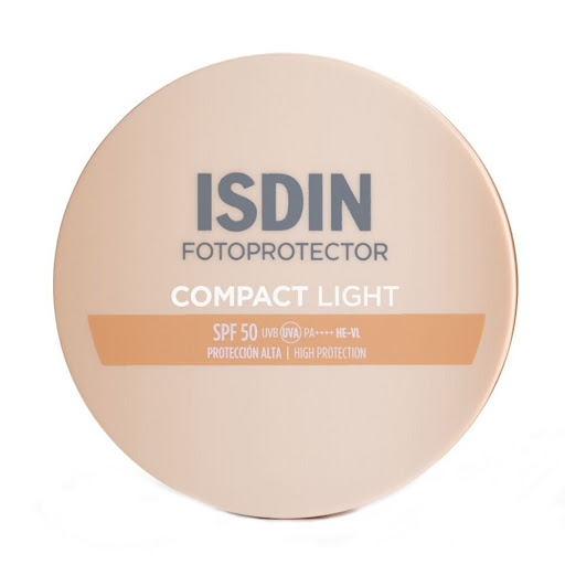 Polvo Compacto Isdin Light Con Protección Solar SPF 50 Estuche x 10 g
