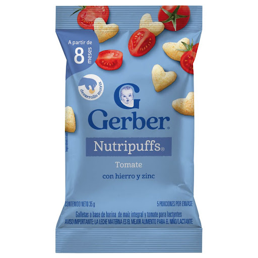 Galletas Gerber NutripuffsTomate Paquete x 35 gr