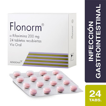 Flonorm Rifaximina 200 mg Alfasigma Caja x 24 Tabletas  