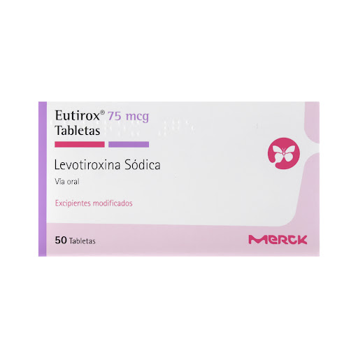 Eutirox Levotiroxina Sódica 75 mcg Merck Caja x 50 Tabletas