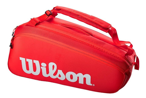 Bolso De Tenis Wilson Super Tour 9 Pk Rojo Wilson Papeleta x 1 