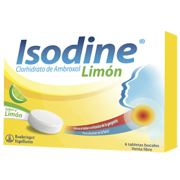 Isodine Mint Menta   Pastillas Caja X6pas. Boehringer Ambroxol           