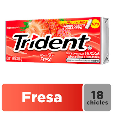 Goma De Mascar Trident Evup 18s Fresa x 30.6 gr undefined