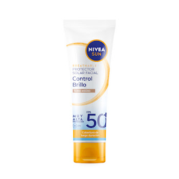 Protector Solar Nivea Sun Shine Control Tono Medium Tinted Spf 50 Tubo x 40 ml  