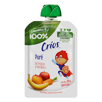 Pure Compota Crios Mango Manzana Y Banano Colombina x 90 gr  