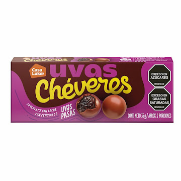 Uvas Pasas Chéveres Recubiertas De Chocolate De Leche x 35 gr  