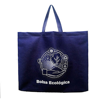 Bolsa Ecológica con Manija Color Azul x 1 und   