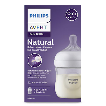 Tetero Philips Avent Natural Response de 4oz Tetina 0m+ Caja x 1 und  