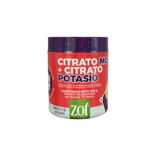 Citrato de potasio ZOI 250 gr x 1 Citrato de Potasio es un suplemento alimenticio que aporta potasio, un mineral esencial para el equilibrio electrolítico y el adecuado funcionamiento muscular. Su consumo contribuye al mantenimiento d