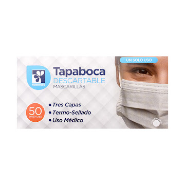 Tapabocas Farmatodo Termosellados Tres Capas Color Blanco x 50 und  