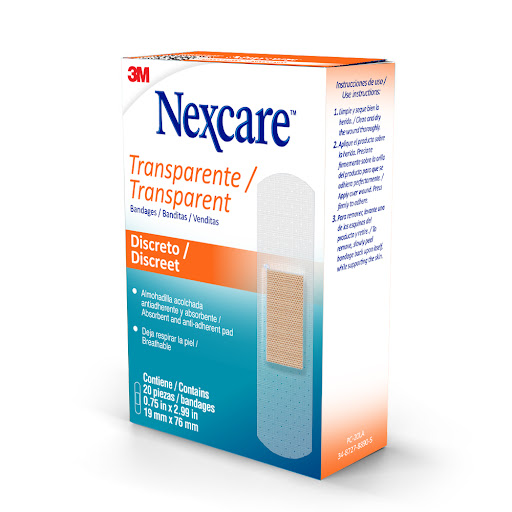 Curas Plásticas 3M Nexcare Transparente Caja x 20 und