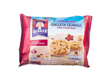 Galletas Quaker Avena Frutos Rojos 6 Paquetes x 204 gr  