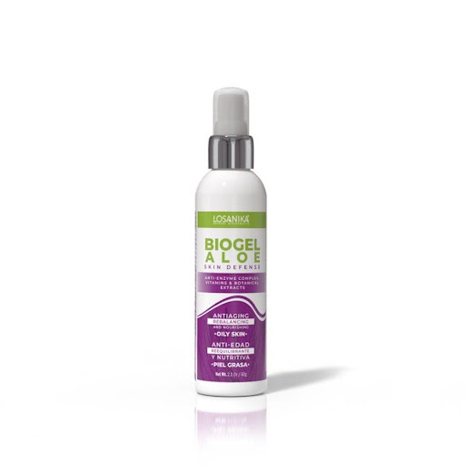 Gel Facial Hidratante Equilibrante Biogel Aloe Skin Defense LOSANIKA 60g x 1 Gel ligero que hidrata y calma la piel normal a grasa. Con aloe, aminoácidos y biopéptidos, ayuda a regular el manto lipídico, controlar el exceso de grasa y prevenir imperfecciones. Deja la piel firm