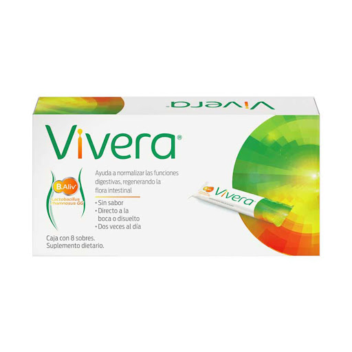 Vivera Probióticos Lactobacillus Rhamnosus GG 5 millones de UFC P&G Polvo Caja x 8 Sobres