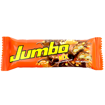 Chocolatina Jumbo Mix Galleta Caramelo Maní x 60 gr  