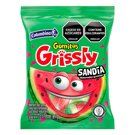 Gomas Grissly Sabor A   Sandía x 70 gr