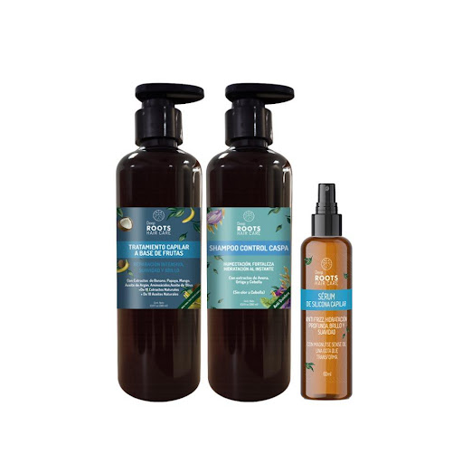 Kit Control Caspa DEEP ROOTS LIQUIDO x 1 Ayuda a controlar el exceso de caspa y combatir el hongo mientras limpia profundamente el cuero cabelludo. Ideal para cabellos grasos, aportando hidratación, nutrición y un brillo intenso efecto espej