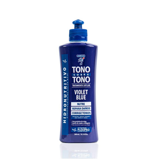 Tratamiento MYE, Tono Sobre Tono Violet Blue, X 300mL, X1 Cosméticos MyE Pote x 1 Diseñado para reavivar, mantener y corregir el color del cabello natural o tinturado, ayudando a la reparación del cabello después de procesos de color. Ideal para cabellos descoloridos, maltratados, 
