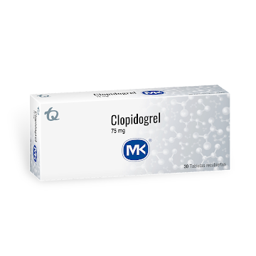 Clopidogrel 75 mg MK Caja x 30 Tabletas  
