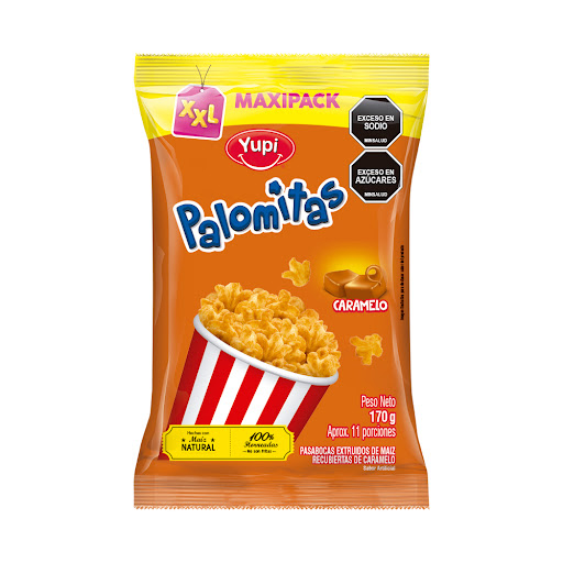Pasabocas Yupi Palomitas Caramelo x 170 gr