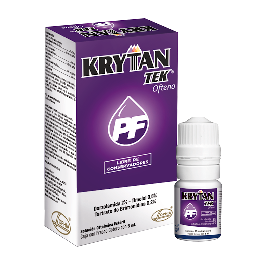 Krytantek PF Ofteno Dorzolamida + Timolol + Tartrato de Brimonidina 2%/0.5%/0.2% Sophia Frasco x 5ml