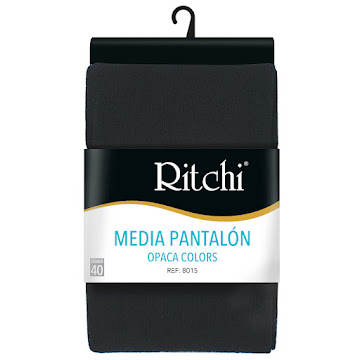 Medias Ritchi Opaca Colors M Negro x 1 und  