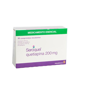 Seroquel Quetiapina 200 mg Astrazeneca Caja x 30 Comprimidos  