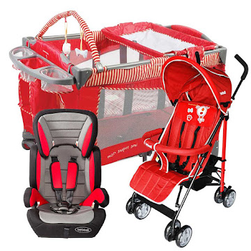 Solo Online Combo Coche Paseador   Buggy Rojo   Cuna Corral Mon Ami   Rojo   Silla A 