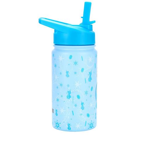 Termo para niños Jr + Disney Elsa Ice Blue Cubitt Bolsa x 1 Termo para niños Cubitt Jr + Disney: Hidratación divertida para niños. 414 ml, conserva frío 24h y caliente 12h. Con pajilla, acero inoxidable libre de BPA y tapa antifugas.