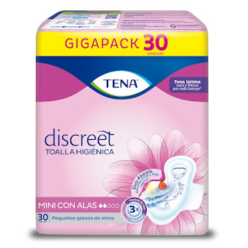 Toallas Higiénicas Tena Discreet Mini Paquete x 30 und  