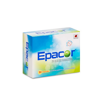 **Epacor 465/375Mg x30Cap. PRO Ácido Eicosapentaenoíco Docosahexaenoíco   